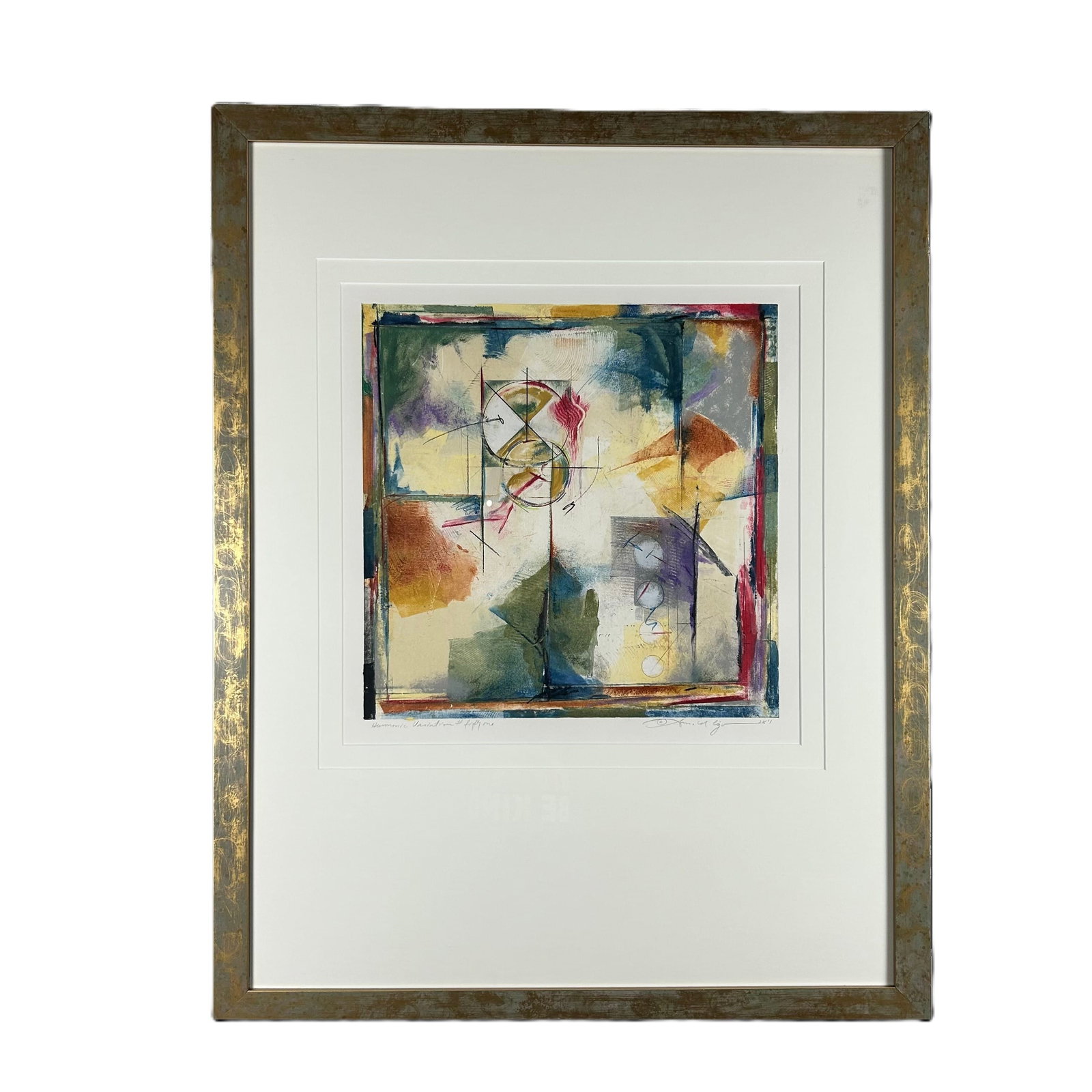 Framed Abstract Mixed Media "Harmonic Variations #51" by Arnold Iger (1 of 7)