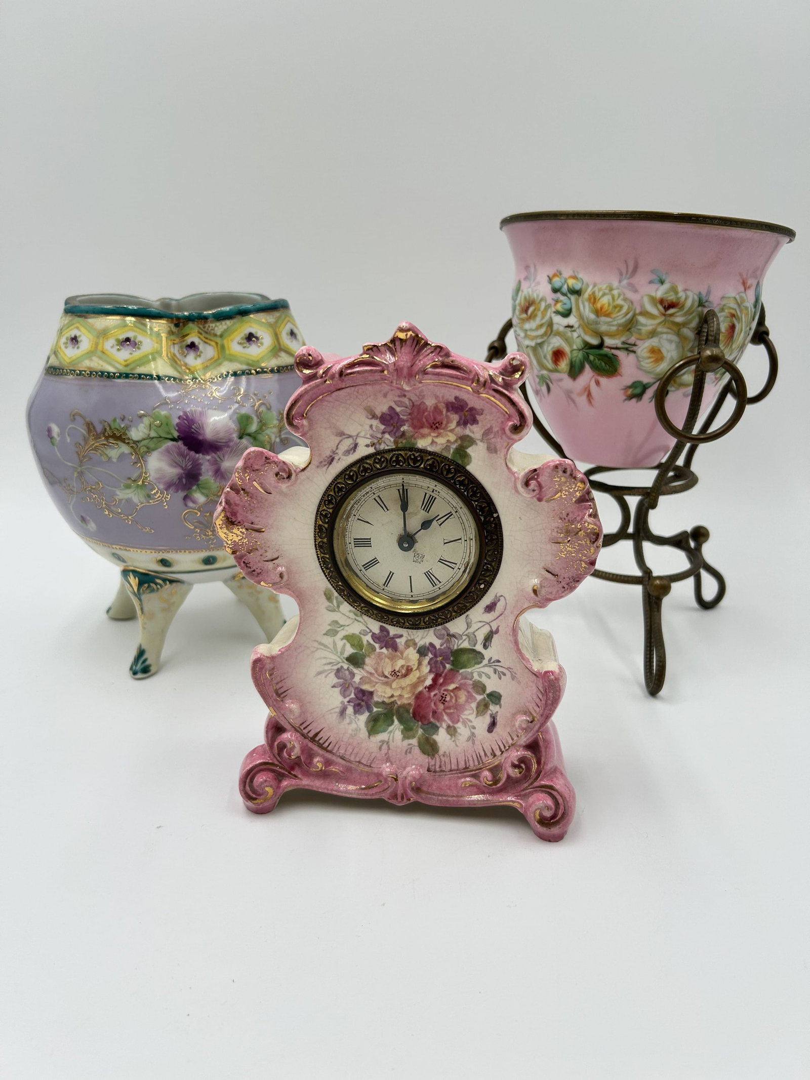 Three (3) Vintage Porcelain Decorative Set (1 of 7)