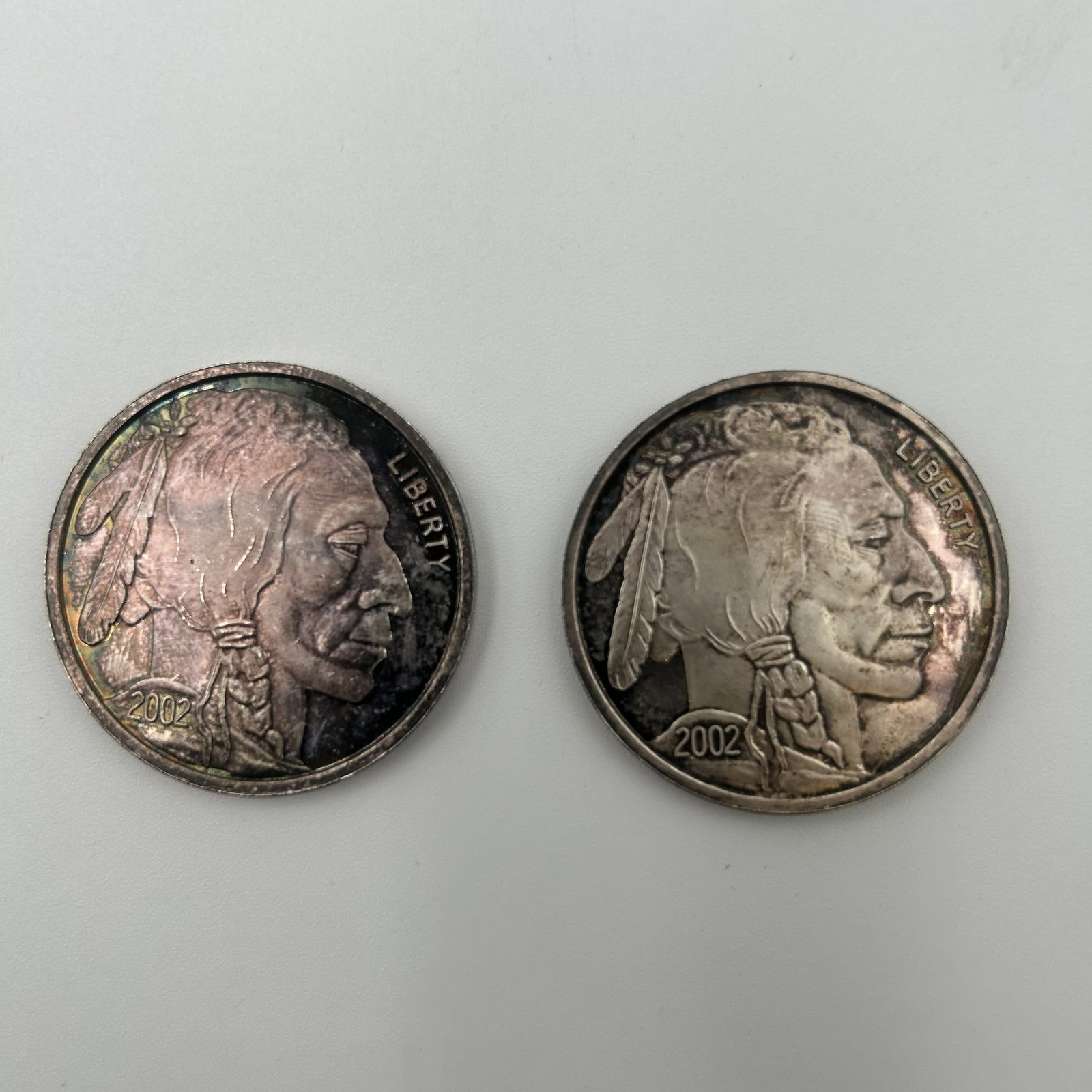 Qty 2 Fine Silver Round - 2002 - 2