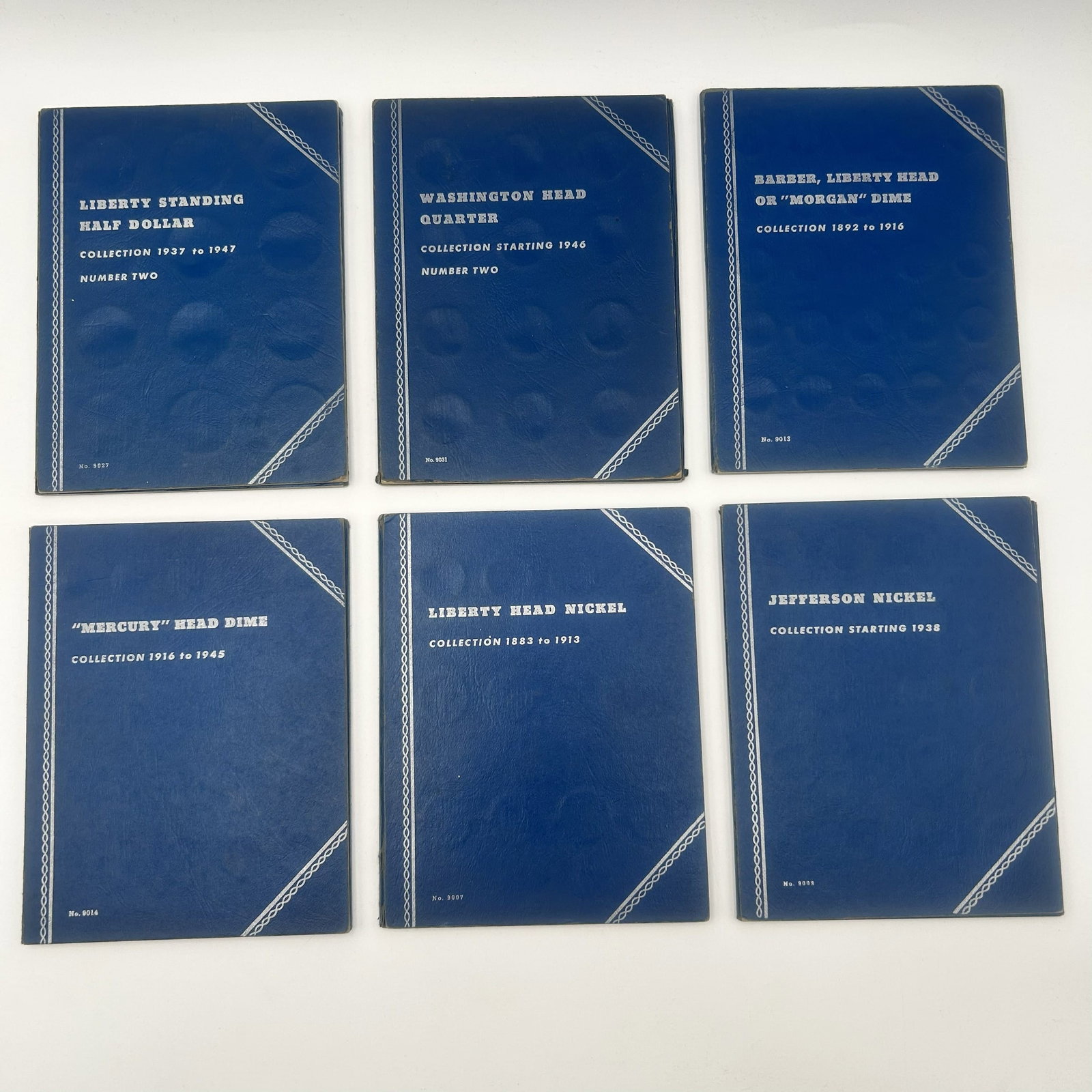 Set of six (6) Books of Coins (1942-1945): This listing is for a set of six (6) books of coins, partially filled with 90% Silver coins (1942-1945). Total 155 Coins.