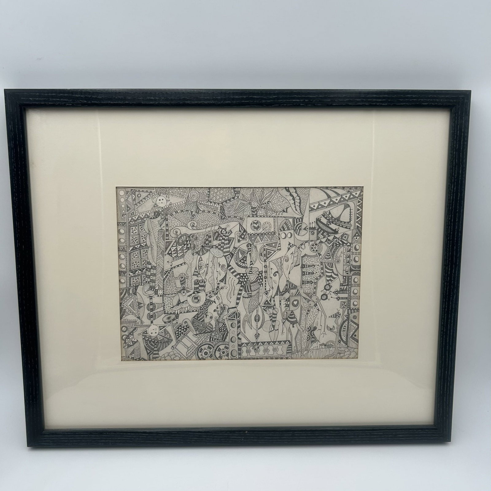 "Time of Death" by Roberto Perinuzzi: This listing is a Pencil and Watercolor on Paper by Roberto Perinuzzi in 1988. Italian-born Perinuzzi is a self-taught artist from New York. He does brilliant work with pencil and watercolor, as featu