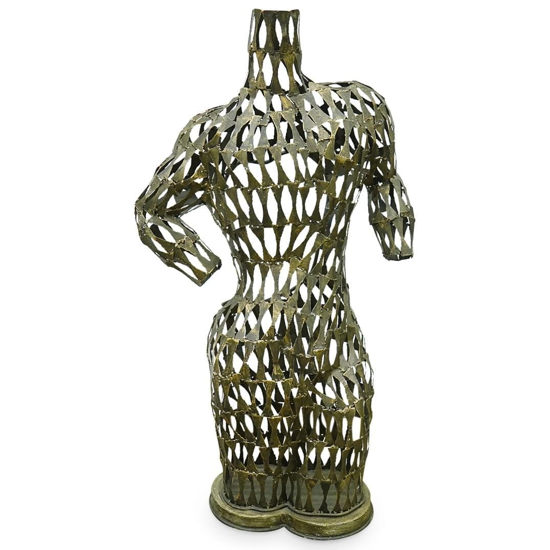 Contemporary Modern Reticulated Abstract Torso Sculpture (1 of 7)