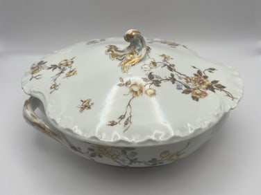 Limoges "Yellow Rose" Vegetable Bowl
