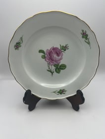 Meissen Porcelain "Pink Rose" Decorative Plate