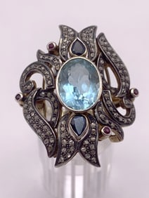 Aquamarine Cocktail Ring
