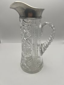 Sterling Silver Mounted Crystal Pitcher