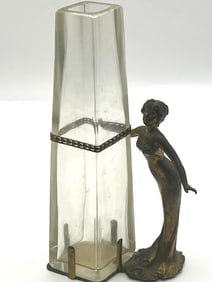 17th Century German Bronze & Crystal Vase