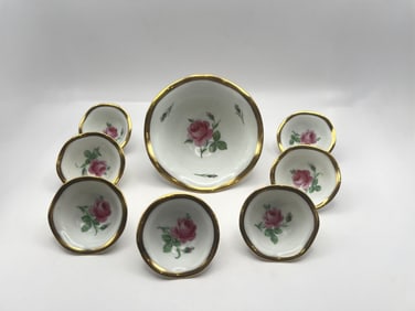 Dresden Pink Rose Set of Small Bowls