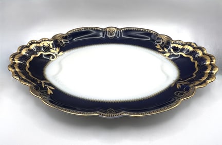 Haviland & Co. Limoges Blue Cobalt Large Oval Platter