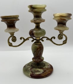 Vintage Candelabra Green Onix