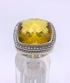 David Yurman Citrine & Diamond Ring