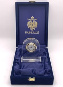 Faberge Crystal Table Clock