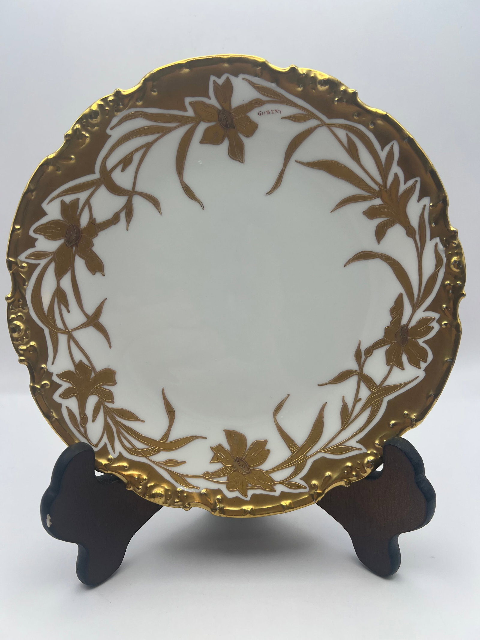 Limoges Decorated Cabinet Plate (1 of 2)