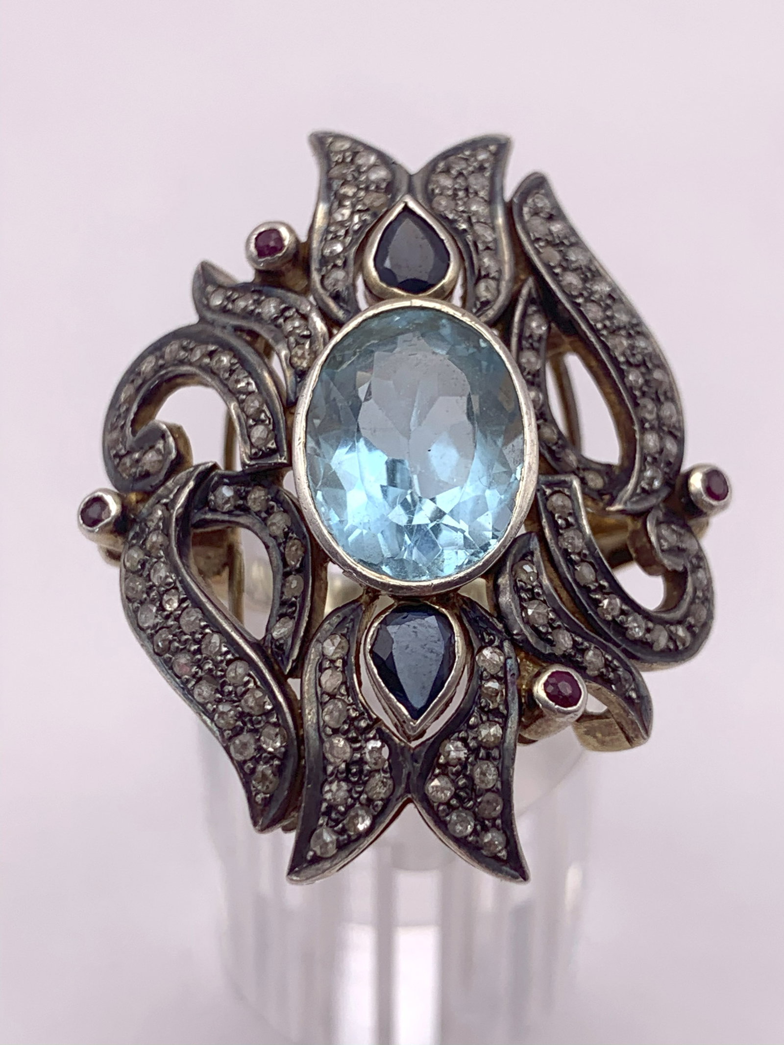 Aquamarine Cocktail Ring (1 of 7)