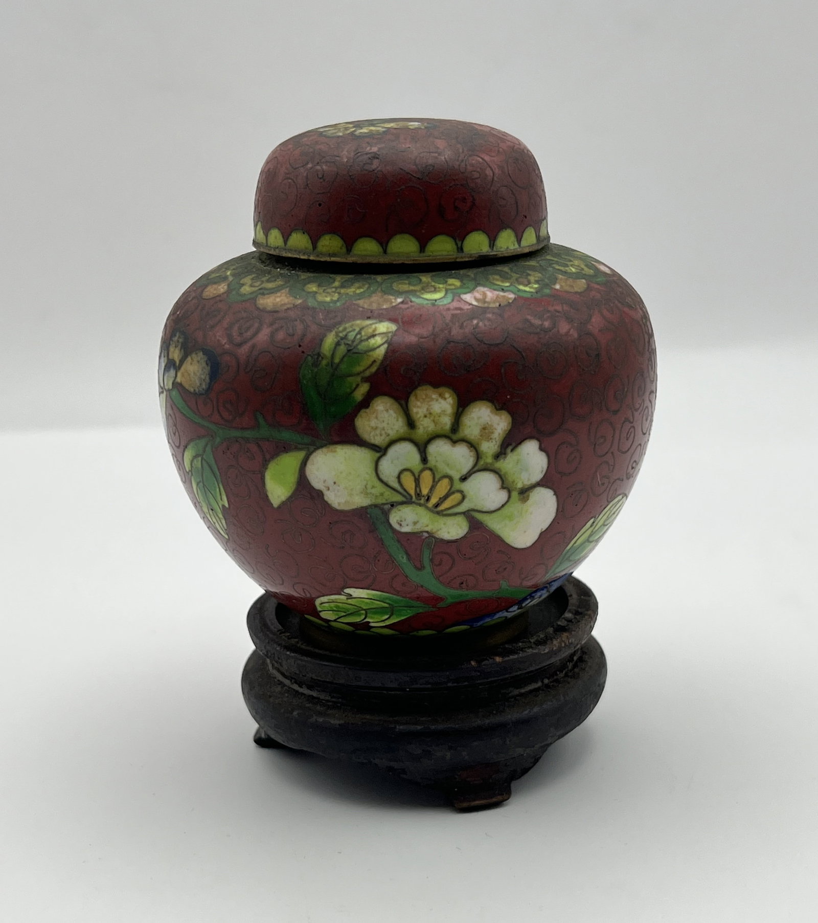 Cloisonné Lidded Jar (1 of 4)