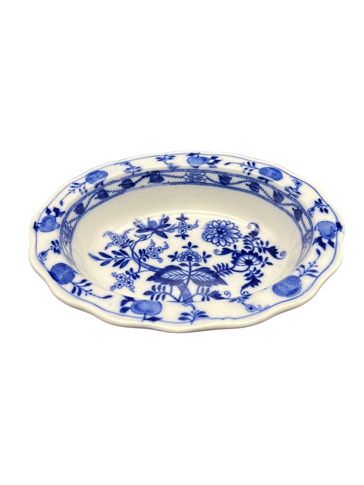 Meissen Porcelain "Blue Onion" Small Oval Serving Dish (1 of 3)