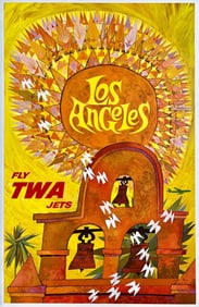 Fly TWA Los Angeles, David Klein Travel Poster