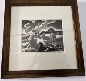Thomas Hart Benton Island Hay Pencil signed