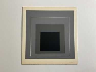 Josef Albers 1960's silkscreen pencil signed