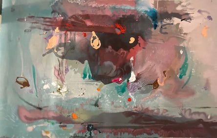 Helen Frankenthaler (American, 1928-2011) Grey Fireworks, After