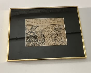 Vincent Van Gogh charcoal on paper signed Vincent