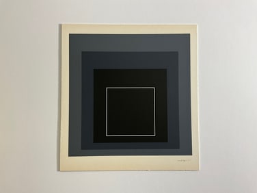Josef Albers 1960's silkscreen pencil signed
