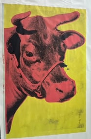 Andy Warhol Yellow Cow Signed