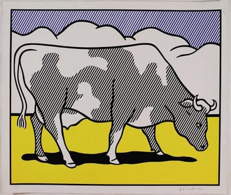 Roy Lichtenstein "Cow going abstract"