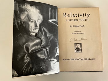 Albert Einstein Signed "Relativity - A Richer Truth 1950"