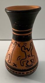 Marker on Clay Vase Attributed to Keiteh Haring