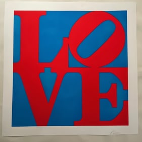 Robert Indiana Love print pencil sighned