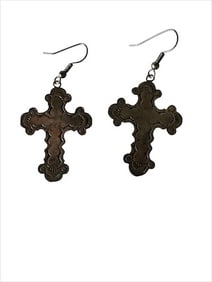 Old Pawn Vintage Navajo Sterling Silver Cross Dangles