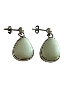 Old Pawn Sterling Silver and Dry Creek Turquoise Navajo Dangles.