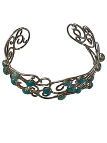 Old Pawn Sleeping Beauty Turquoise and Sterling Silver Bracelet
