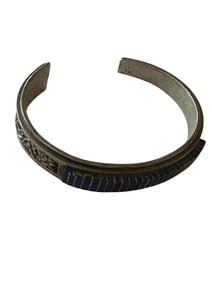 Old Pawn Lapis and Sterling Silver Bracelet