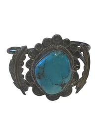 Old Pawn Kingman Turquoise and Sterling Silver Bracelet