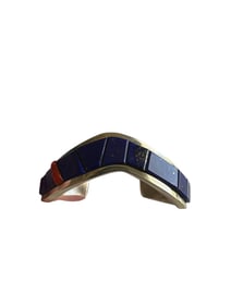 Old Pawn Lapis, Coral & Sterling Silver Bracelet, Stamped & Signed Sterling