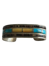 Old Pawn Multistone Sterling Silver Bracelet
