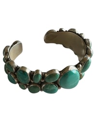 Old Pawn Turquoise and Sterling Silver Bracelet, Signed and Stamped Sterling