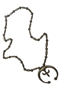 Old Pawn Vintage Navajo Sterling Silver Naja Necklace