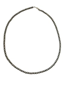Old Pawn Navajo Peal 5mm Sterling Silver 22 inch Necklace