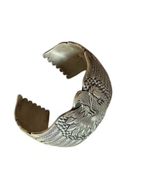 Old Pawn Vintage Sterling Silver Eagle Cuff Bracelet