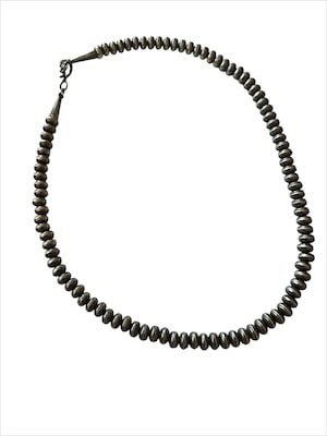 Old Pawn handmade Sterling Silver Beaded Necklace 30 inches (1 of 2)