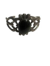 Old Pawn Onyx & Sterling Silver Bracelet