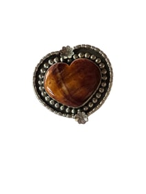 Navajo made purple spiny and sterling silver adjustable ring