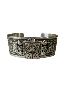 Darrell Cadman thunder bird sterling silver cuff