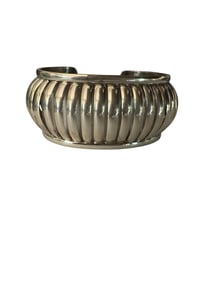 Navajo rolled sterling silver cuff