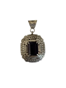 Amethyst Navajo Sterling silver old pawn pendant.