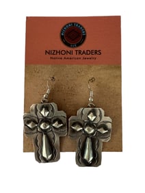 Old pawn Navajo cross dangles