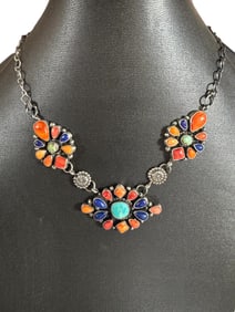 Navajo made by Sheila, Lapis spiny and Turquoise.